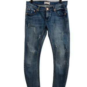 One Teaspoon Distressed “Loonies” Skinny Jeans